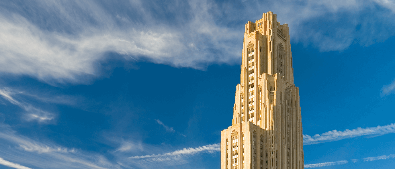 Cathedral of Learning against a blue sky